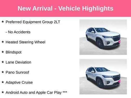 Summit White 2023 Chevrolet Traverse RS