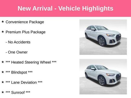 Glacier White Metallic 2022 Audi Q5 45 S line Premium Plus