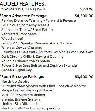 2022 Genesis G70 3.3T AWD