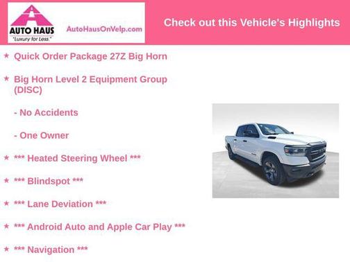 Bright White Clearcoat 2023 RAM 1500 Big Horn/Lone Star