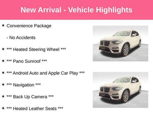 Mineral White Metallic 2018 BMW X3 xDrive30i