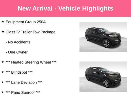 Agate Black Metallic 2023 Ford Explorer ST-Line
