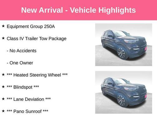 Agate Black Metallic 2023 Ford Explorer ST-Line