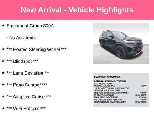 Agate Black Metallic 2022 Ford Explorer Timberline