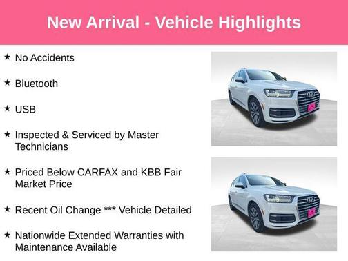 Glacier White 2018 Audi Q7 3.0T Premium Plus