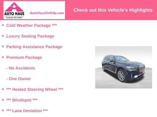 Black Sapphire Metallic 2020 BMW X7 xDrive40i