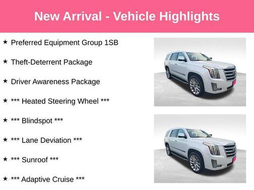 Crystal White Tricoat 2019 Cadillac Escalade Luxury