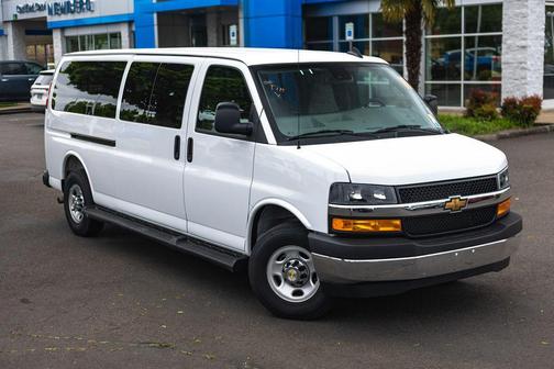 Summit White 2025 Chevrolet Express 3500 RWD 3500 Extended Wheelbase LT
