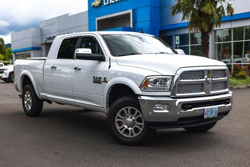 Bright White Clearcoat 2017 RAM 3500 Laramie Mega Cab 4x4 6'4' Box