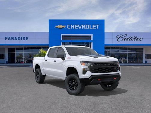 Summit White 2026 Chevrolet Silverado 1500 Custom Trail Boss