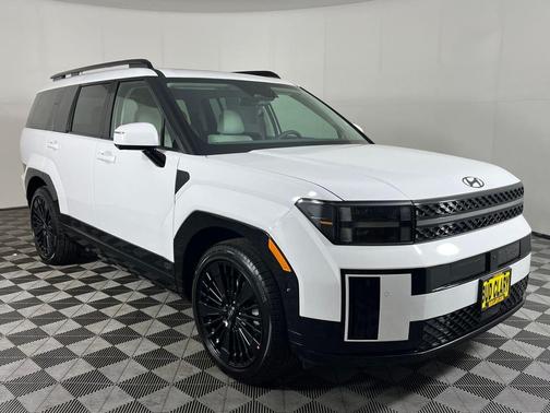 Serenity White 2026 Hyundai SANTA FE HEV Calligraphy