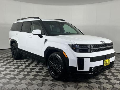 Serenity White 2026 Hyundai SANTA FE HEV Calligraphy