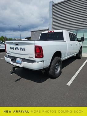 Bright White Clearcoat 2025 RAM 2500 Laramie Mega Cab 4x4 6'4' Box