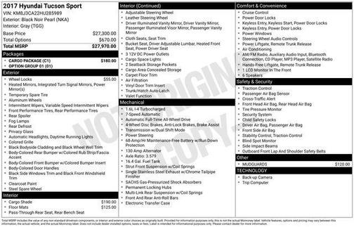 2017 Hyundai TUCSON Sport