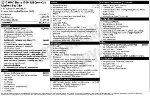 2017 GMC Sierra 1500 SLE