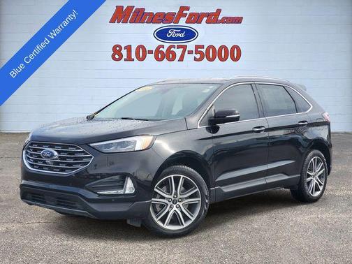 Agate Black Metallic 2024 Ford Edge Titanium