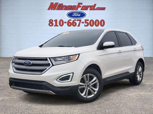 White Platinum Clearcoat Metallic 2016 Ford Edge SEL