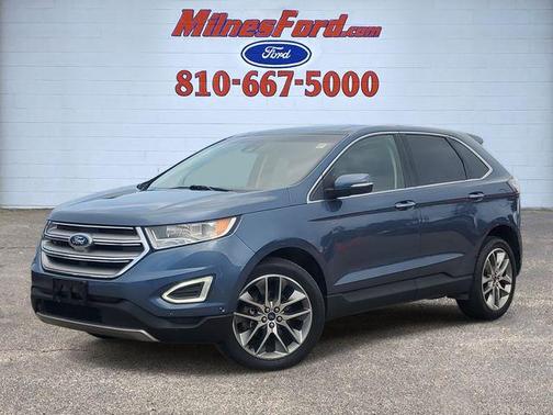 Blue Metallic 2018 Ford Edge Titanium
