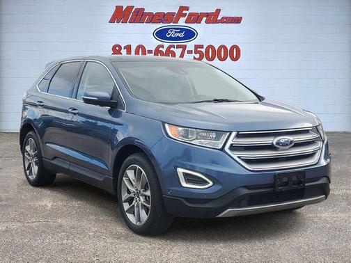 Blue Metallic 2018 Ford Edge Titanium