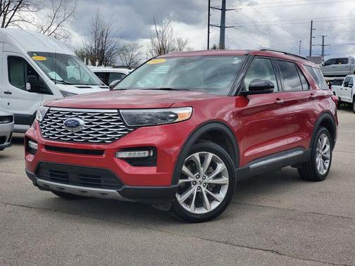 Red Metallic 2021 Ford Explorer Platinum