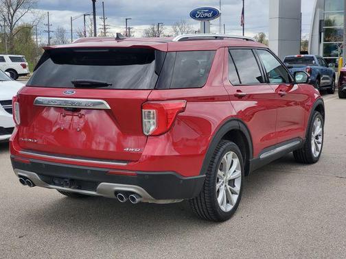 Red Metallic 2021 Ford Explorer Platinum