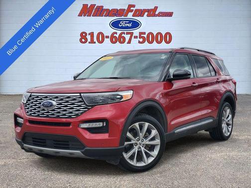 Red Metallic 2021 Ford Explorer Platinum