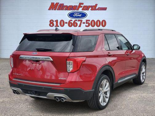 Red Metallic 2021 Ford Explorer Platinum