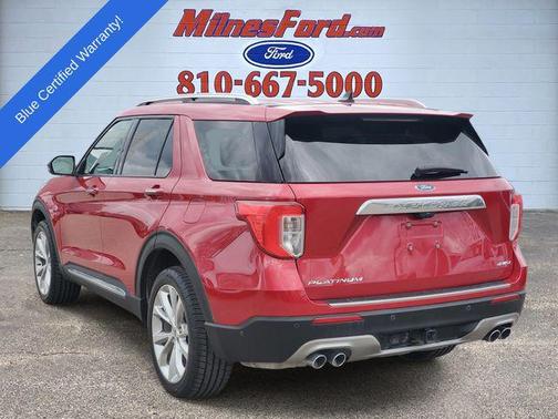 Red Metallic 2021 Ford Explorer Platinum