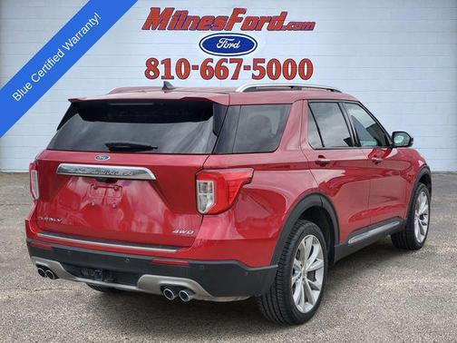 Red Metallic 2021 Ford Explorer Platinum