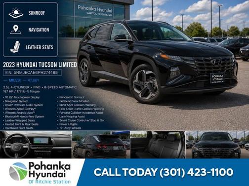 Black 2023 Hyundai TUCSON Limited