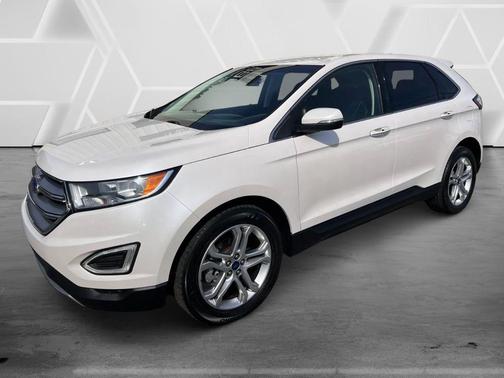 White Platinum Metallic Tri-Coat 2018 Ford Edge Titanium