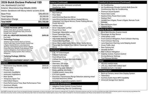 2026 Buick Enclave Preferred