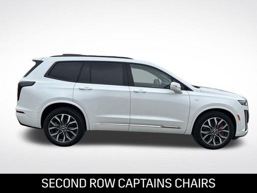 Crystal White Tri-Coat 2025 Cadillac XT6 Sport AWD