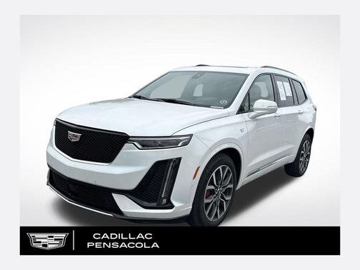 Crystal White Tri-Coat 2025 Cadillac XT6 Sport AWD