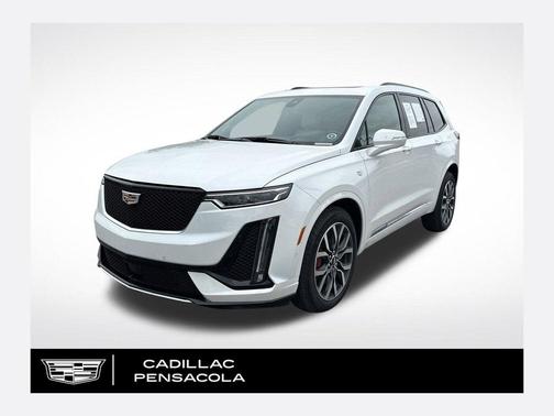 Crystal White Tri-Coat 2025 Cadillac XT6 Sport AWD