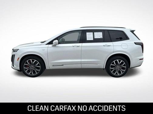 Crystal White Tri-Coat 2025 Cadillac XT6 Sport AWD