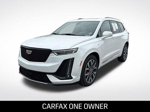 Crystal White Tri-Coat 2025 Cadillac XT6 Sport AWD