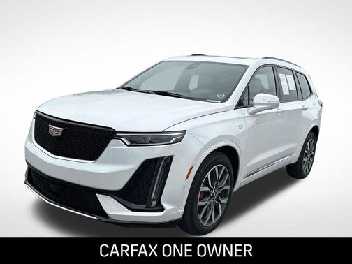 Crystal White Tri-Coat 2025 Cadillac XT6 Sport AWD