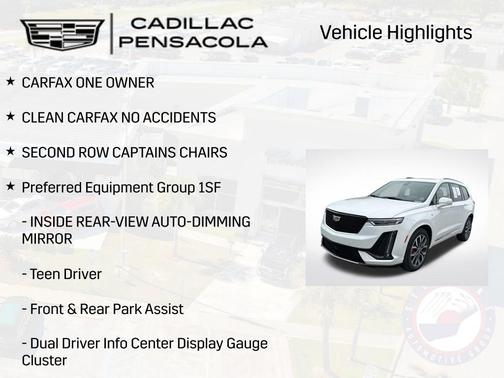 Crystal White Tri-Coat 2025 Cadillac XT6 Sport AWD
