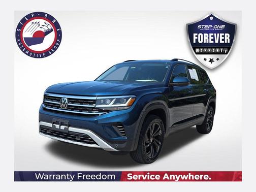 Tourmaline Blue Metallic 2022 Volkswagen Atlas 3.6L SE w/Technology