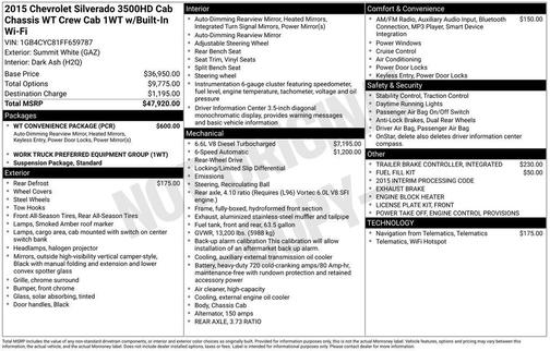 2015 Chevrolet Silverado 3500 WT