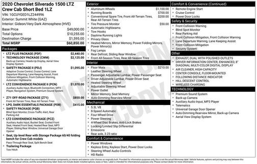 2020 Chevrolet Silverado 1500 LTZ