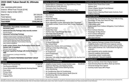 2023 GMC Yukon XL Denali Ultimate