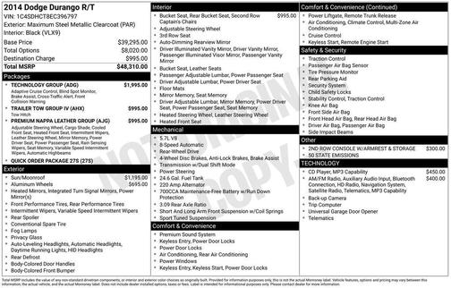 Maximum Steel Metallic 2014 Dodge Durango R/T