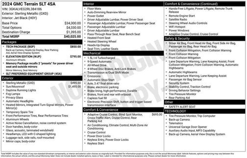 Sterling 2024 GMC Terrain SLT