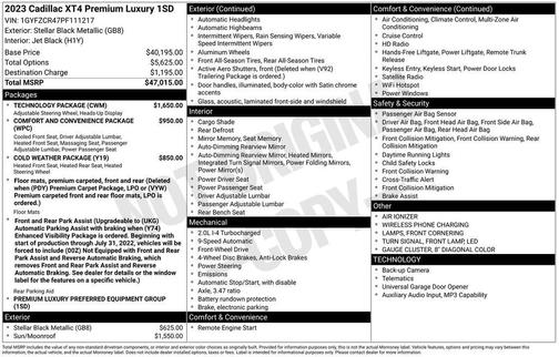 2023 Cadillac XT4 Premium Luxury