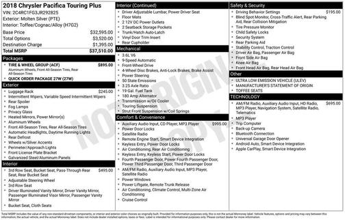 2018 Chrysler Pacifica Touring Plus