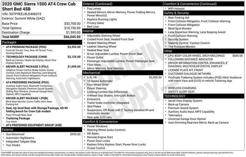 2020 GMC Sierra 1500 AT4