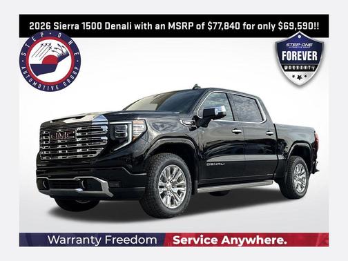 Onyx Black 2026 GMC Sierra 1500 Denali