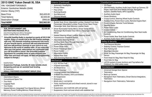 2013 GMC Yukon XL 1500 Denali